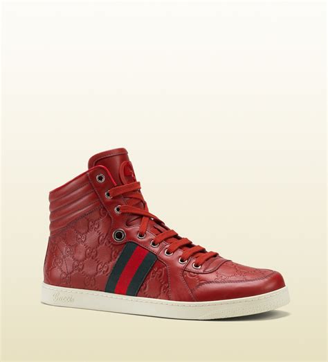 gucci boots with red laces|Gucci high top boots.